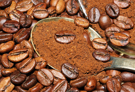 Coffee beans close upの写真素材