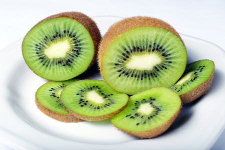 kiwi fruit close-up.の写真素材