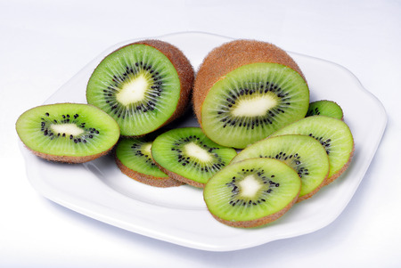 kiwi fruit close-up.の写真素材