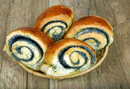 buns with poppy seedsの写真素材