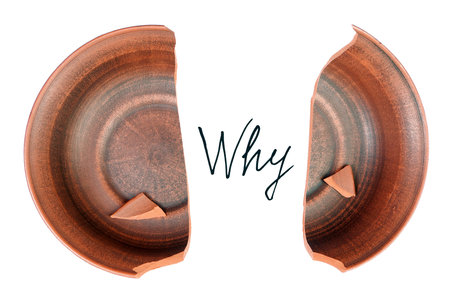 broken dishes. broken relations. question why. entropy.の写真素材