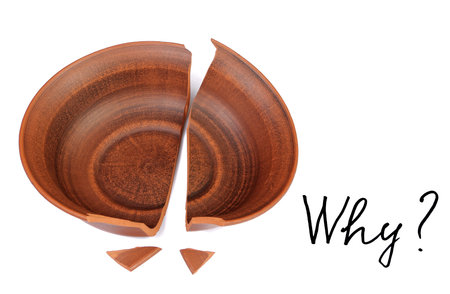 broken dishes. broken relations. question why. entropy.の写真素材