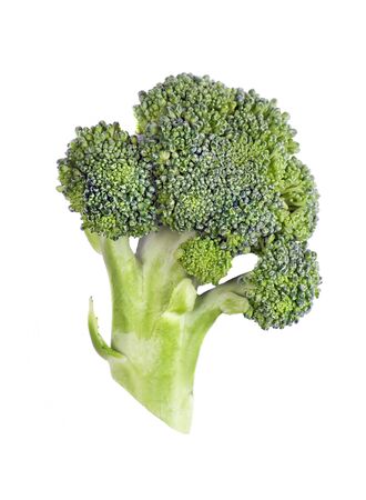 ripe cauliflower isolated on whiteの写真素材
