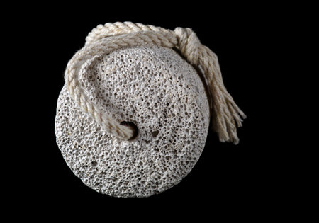 pumice for body care isolated on black