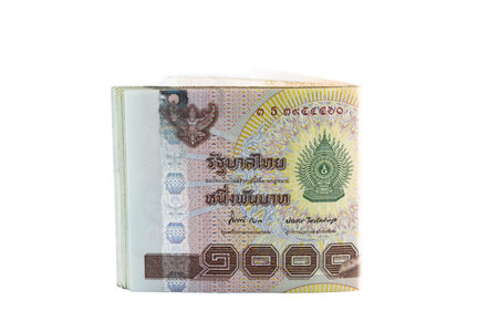 Thai baht banknote isolated on white background