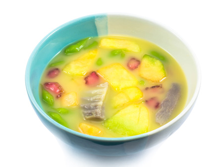 thai dessert, Tub-Tim krobの写真素材