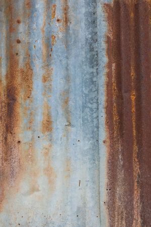 zinc wall dilapidated and rusty texture background.
