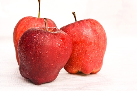 Apple with water drops.の写真素材
