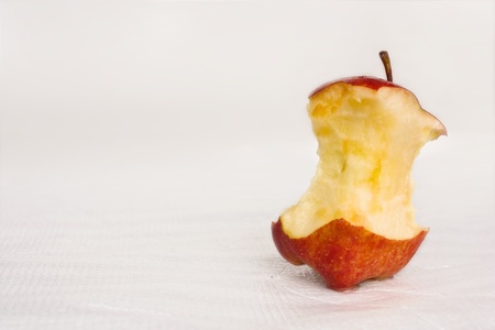 The apple was bitten.の写真素材