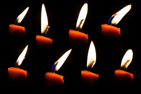 Black flame candle.の写真素材