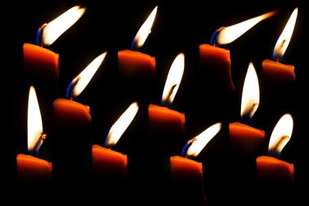 Black flame candle.の写真素材