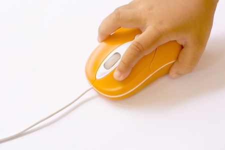 Children with a mouse.の写真素材