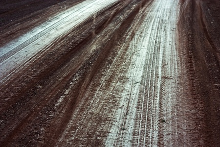 Tire tracks.の写真素材
