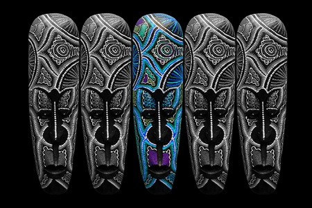 Wooden mask.の写真素材