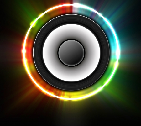 abstract music theme background with loudspeakers.の写真素材