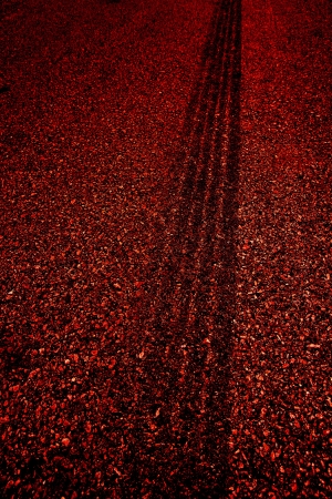 The emergency brake the car on the highway.の写真素材