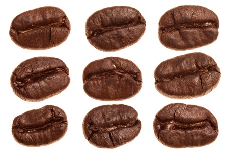 Coffee beans isolated on white.の写真素材