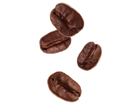 Coffee beans isolated on white.の写真素材