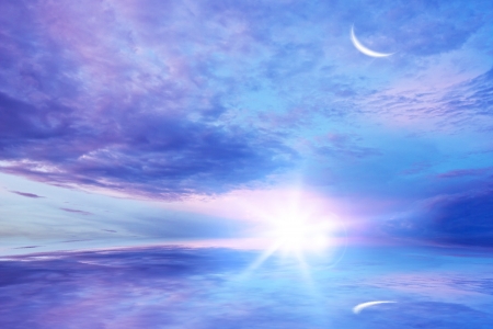 Sky and stars.の写真素材