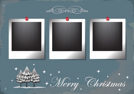 Christmas vintage frame, vector  illustrationのイラスト素材