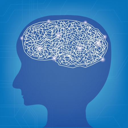 Background graphics, medical illustrations, vector brain.のイラスト素材