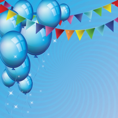 Background flying colorful balloons, vector illustration.のイラスト素材