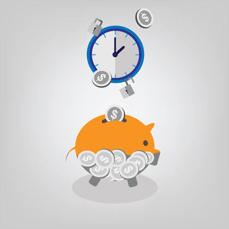 Piggy bank, illustrationのイラスト素材