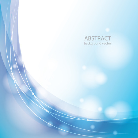 Blue background with smooth color wires twisted vector.のイラスト素材