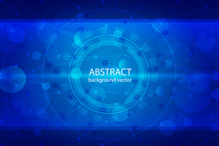 Molecular abstract blue background vector medical illustration.のイラスト素材