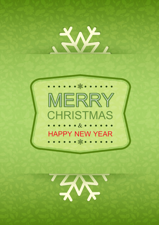 merry christmas card green background .vector illustrationのイラスト素材