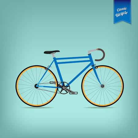 Retro Illustration Vector Bicycleのイラスト素材