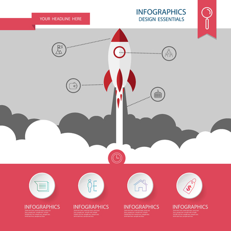 Startup concept. concept flat style . Vector Templateのイラスト素材