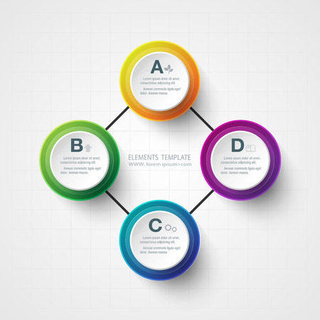 Abstract Infographic design on the grey background.のイラスト素材