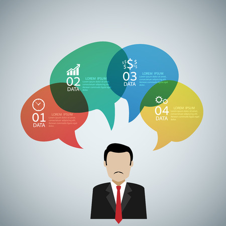 Modern infographic business speech template style. illustration.のイラスト素材