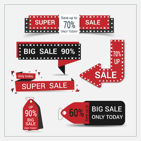 Set of sale banner. Sale Labels.のイラスト素材