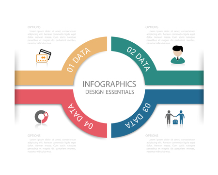 Modern Design infographic template / numbered banners / graphic or website layout vectorのイラスト素材