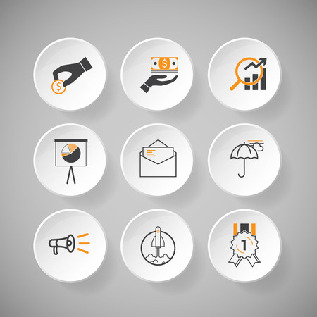 Infographic design template and marketing iconsのイラスト素材