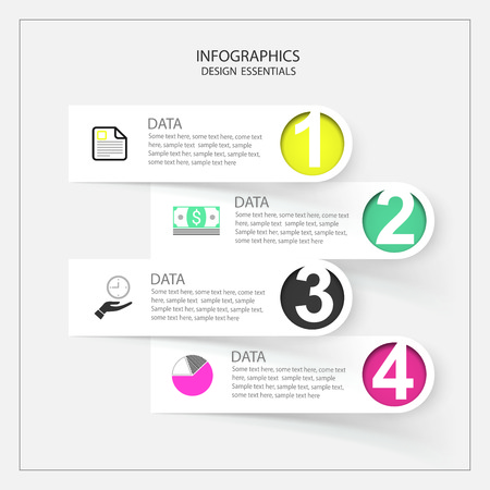 Modern infographics business design options banner.Vector illustration.のイラスト素材