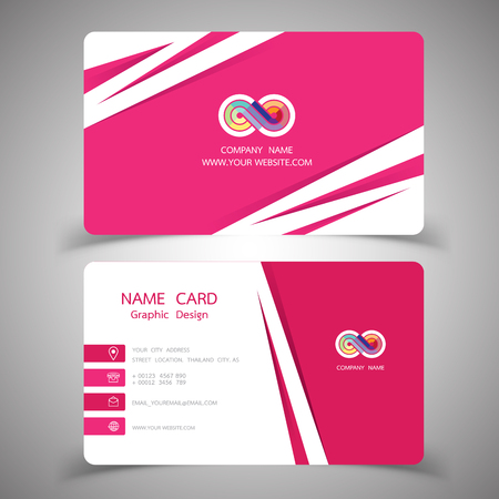 business card design set. Modern Creative Business Card Template Vector illustrations.のイラスト素材