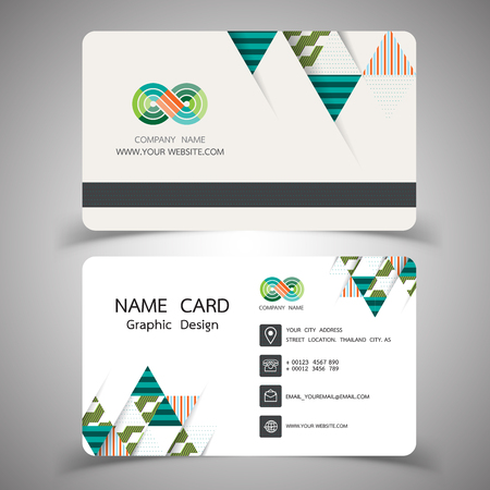 Business card design set, Modern Creative Business Card Template Vector illustrations.のイラスト素材