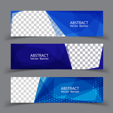 Vector abstract design banner background. Collection of three beautiful colorful banners. vector illustration.のイラスト素材