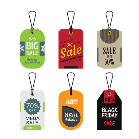 Set of sale banner. special offer shopping vector illustrationのイラスト素材