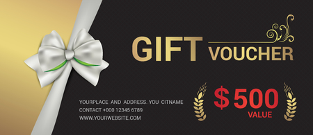 Gift voucher template modern pattern vector design. Vector illustrationのイラスト素材