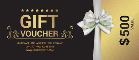 Gift voucher template modern pattern vector design. Vector illustrationのイラスト素材