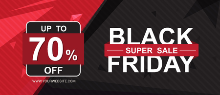 Black Friday sale posters vector. Black friday sale banner, special offer shopping illustrationのイラスト素材