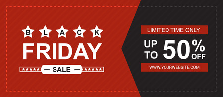 Black Friday sale posters vector. Black friday sale banner, special offer shopping illustrationのイラスト素材
