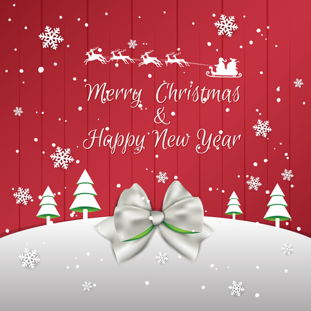 Christmas and New Year  background. Xmas card. Vector Illustrationのイラスト素材