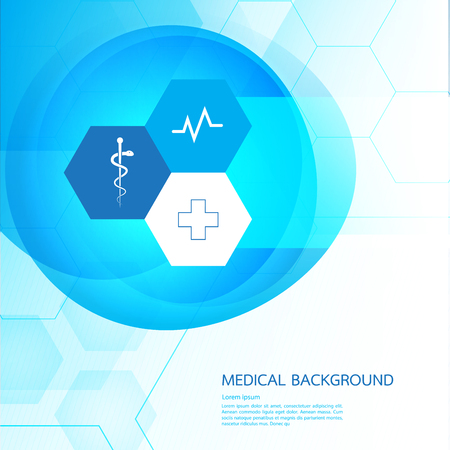 Abstract molecules medical background concept template design Vector Illustration.のイラスト素材