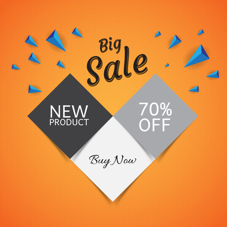 Big sale 3d design template. Vector illustrationのイラスト素材
