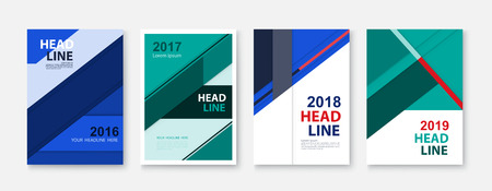 Abstract vector of annual report minimal cover or poster design template.Vector illustration.のイラスト素材